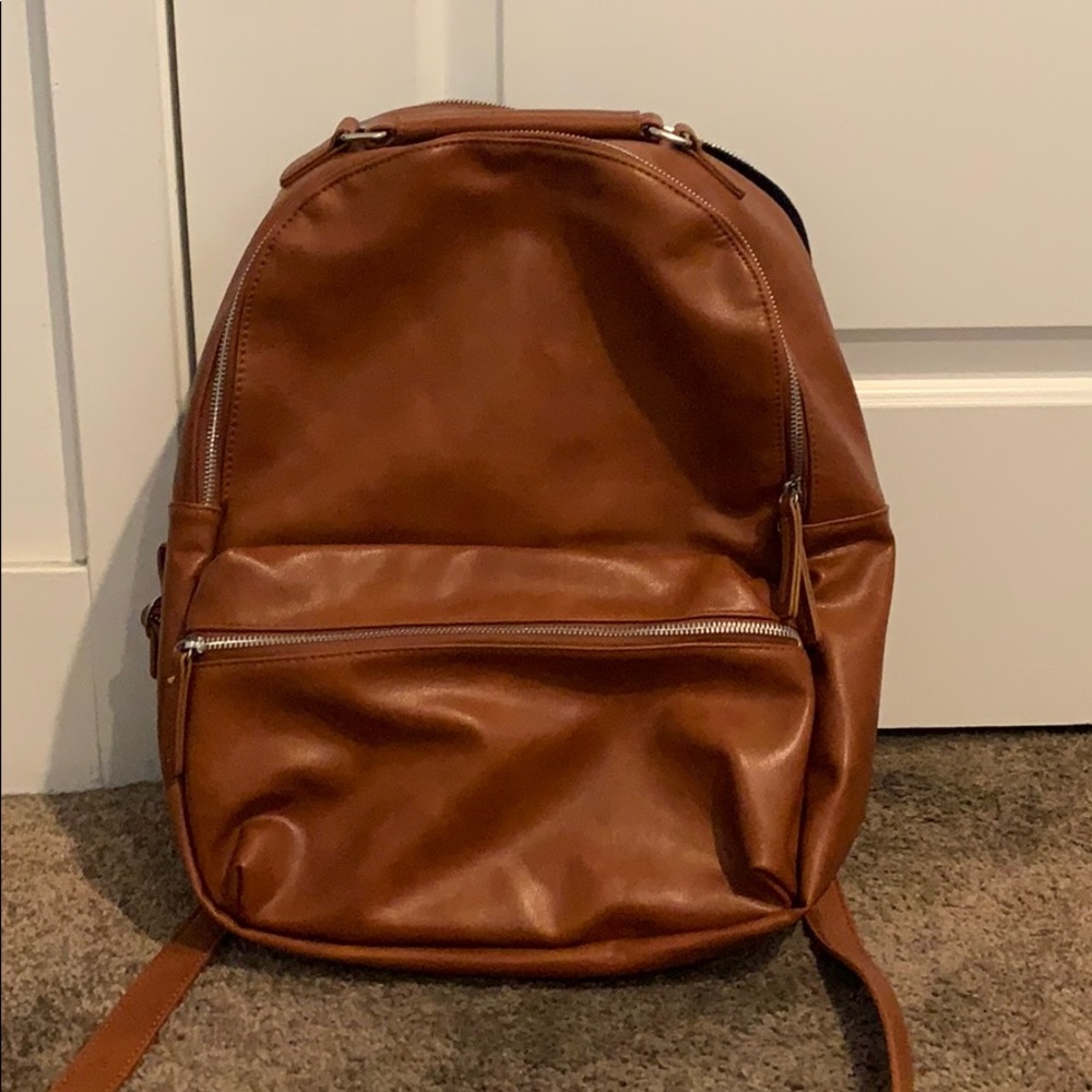 Brown Leather Backpack